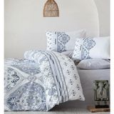 Iyi Geceler Istanbul Poplin Ruma Tek Kişilik Mavi Nevresim Takımı - 160 x 220 cm