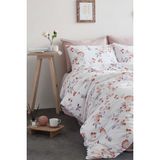 İyi Geceler İstanbul Poplin Tek Kişilik Nevresim Takımı - Lily Pembe - 160 x 220 cm