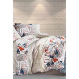 İyi Geceler Istanbul Sevilla Çift Kişilik Pamuklu Poplin Nevresim Takımı - Kırmızı - 200 x 220 cm