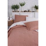İyi Geceler İstanbul Soft Dreams Tek Kişilik Natural Yatak Örtüsü Kiremit - 180 x 215 cm