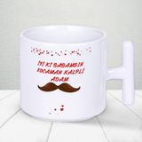 İyi Ki Babamsın Kocaman Kalpli Adam Yazılı Babalar Gününe Özel T Kupa Bardak