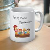 Iyi Ki Varsın Öğretmenim Yazılı Öğretmenler Günü Hediyelik Baskılı Kupa - Beyaz - 300 ml