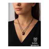 İYİ MODA 2 Adet Uğur Böceği Kolye Mıknatıslı Birleşen 2'li Kolye Anneler Günü Hediyesi Anneler Günü Kolyesi