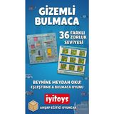 İyi Toys Eğitici Ahşap Puzzle Bulmaca Oyunu - 36 Zorluk Seviyesi - Kaliteli Ahşap Malzeme - Mavi