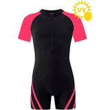 İYİBU Çocuk Uv Korumalı Kısa Kollu Yüzücü Tulum Mayo Havuz ve Deniz Mayosu Kids Swimwear Unisex - 7 - 8 Yaş - 42P-Pembe