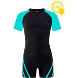 İYİBU Çocuk Uv Korumalı Kısa Kollu Yüzücü Tulum Mayo Havuz ve Deniz Mayosu Kids Swimwear Unisex - 7 - 8 Yaş - Mint