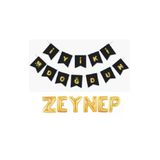 Iyiki Doğdun Banner Ve 6 Harfli Folyo Balon