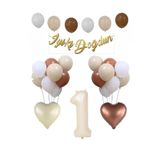 Iyiki Doğdun Yazı Retro Kalp Folyo Balon Doğum Günü Balon Parti Seti Süsü