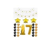 İyiki Doğdun Yazılı 17 Yaş Gold Renk Doğum Günü Parti Seti