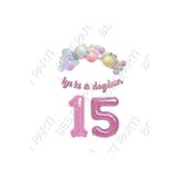 İyiki Doğdun Yazılı Kaligrafi Banner Makaron Balon Seti 15 Yaş Pembe Set Doğum Günü