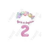 İyiki Doğdun Yazılı Kaligrafi Banner Makaron Balon Seti 2 Yaş Pembe Set Doğum Günü