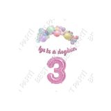 İyiki Doğdun Yazılı Kaligrafi Banner Makaron Balon Seti 3 Yaş Pembe Set Doğum Günü