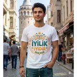 İyilik İyidir Yazılı Tshirt Tasarımı Ütü İle Yapışan Tekstil Dtf Baskı