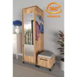 iyimi? Dönence Takım Modern Vestiyer Portmanto Aynalı Askılıklı Antre Dolabı