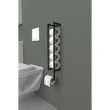 iyimi? İyimi Duvara Monte Tuvalet Kağıtlığı Yedekli Metal WC Kağıt Standı Siyah Modern Tasarım