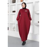 İyisi Var Şalvar Model Salaş Elbise Bordo - 38