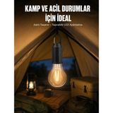 İyisi Var Taşınabilir Askılı Ampul Kamp Lambası Askılı Type-C Şarjlı Bahçe Lambası