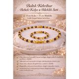 İyyakee Baltık Kehribar Bebek Kolye & Bileklik Seti (37 Cm + 15 Cm) – Doğal Diş Çıkarma Desteği
