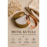 İyyaKee İçi Dualı Erkek Kadın %100 Saf Bakır Bileklik – Ayetel Kürsi, Mühr-ü Şerif, Elif Vav – Ayarlanabilir Metal Kutu Hediye