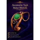 İyyakee Kadın Bakır Bileklik Doğal Aventurin Taşlı Otantik Model Bilezik Her Bileğe Uygun