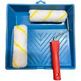 İz Bırakmayan Büyük Boya Rulosu Saten Rulo 15 Cm + Yedek Başlığı Ve Büyük Boyama Kabı Tek Ebat