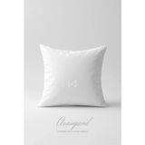 İz Home 1 Adet Kare Kirlent Iç Yastığı | Orijinal Silikon Dolgu | Ultrasonic Dikiş | Ölçü Seçenekli - 40 x 40 cm - Beyaz