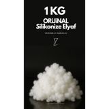 İz Home 1 KG Orijinal Silikonize Elyaf Dolgu Malzemesi | Yastık, Oyuncak, Bulut Tavan | Vakumlu Ambalaj