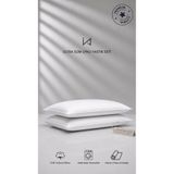 İz Home 2 Adet Ultra Slim Yastık | En İnce Form | Orijinal Nano Silikon Dolgu | Micro Saten Kumaş | Yumuşak Dolgu 500Gr