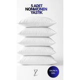 İz Home 5 Adet Nonwonen Yastık Seti | Uyku Yastığı | Orijinal Silikon Dolgu | Vakum Press | 50X70 cm | 700G - 50 x 70 cm - Beyaz