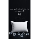 İz Home Air Cool Serin Etkili Soğutucu Jel Yastık | Visco Hafızalı Sünger | Cool Gel Teknolojisi | Ortopedik - 40 x 60 cm - Beyaz