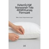İz Home Fermuarlı Kare Kırlent Iç Astarı Şiltesi Mitili | 6 Farklı Ölçü | 40gr Nonwonen Tela | Dolumluk