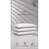 İz Home İz Premium 3 Adet Slim Yastık | Ultra Yumuşak Dolgu | Micro Kumaş | İnce Form | Vakum Press Ambalaj