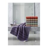 İz Home Luxury Asorti 6lı Banyo Havlu Seti | 100x150 CM | Ultra Emici | %100 Pamuk | Büyük Ölçü | Mor Kiremit Kahve Mürdüm Su Yeşili Gri