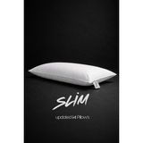 İz Home Premium Slim Yastık | En Ince Form | Orijinal Silikon Dolgu | Yıkanabilir | Microfiber Kumaş - 50 x 70 cm - Beyaz