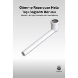 İZ YAPI Gömme Rezervuar Hela Taşı Bağlantı Borusu Ø50 Giriş – Ø32 Çıkış | Kesilebilir Ayarlı Montaj Borusu
