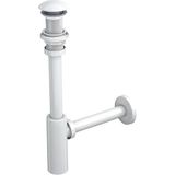 İz Yapı Moon Ayarlanabilen Lavabo Sifonu Beyaz Taşmasız 300 mm Başlıklı Abs