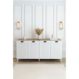 İzco Design Country Model 4 Kapaklı Konsol Mdf Membran Kapaklı Portmanto Ayakkabılık Çok Amaçlı Organizer - Atlantik Çam