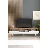 Izco Design Dream Tv Ünitesi 150 cm 3 Kapaklı Tv Sehpası Beyaz Atlantik Çam