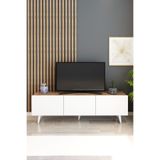 izcodesign Model Dream TV Ünitesi 150 cm 3 Kapaklı TV Sehpası Beyaz Atlantik Çam TV Konsolu Televizyon Ünitesi