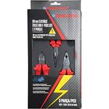 İzeltaş 1000v İzoleli Elektrikçi Set 3 Parça red