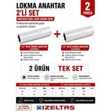 İzeltaş 1/2” Buji Lokma Anahtar (Lastikli) 16MM 21 mm 2 Li Set (Civata Deposu)