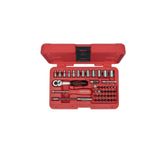İzeltaş 1/4” Altı Köşe Lokma Anahtar ve Bits Set (45 parça, mm)