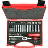 İzeltaş 1/4" Altı Köşe Lokma ve Bits Uç Takımı (48 Parça, Metrik) | Cırcır, Tornavida Kolu ve Komple Set