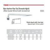 İzeltaş 17 Mm Bijon Anahtarı Pipo Tipi Tornavida Ağızlı 1940 09 0017