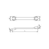 İzeltaş 17 x 19 mm Krom Kaplı Rekor Anahtar