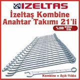 İzeltaş 21 Li Kombine Kısa Anahtar Takımı 0320 00 2121 Beyaz