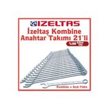 İzeltaş 21'li Kombine Anahtar Takımı, 6-32mm, Düz-Yıldız
