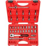 İzeltaş 3/8" Altı Köşe Lokma ve Lokmalı Allen Uç Seti (35 Parça, Metrik) | Cırcır Kollu, Komple Tamir Takımı