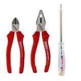İzeltaş 3'lü Pense 180 Mm Yan Keski 160 Mm Kontrol Kalemi 190 Mm Seti Set 3 Parça