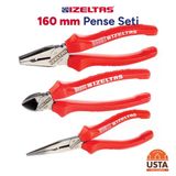 İzeltaş 3’Lü Pense Seti 160 Mm Pense Yan Keski Kargaburun 3020002003